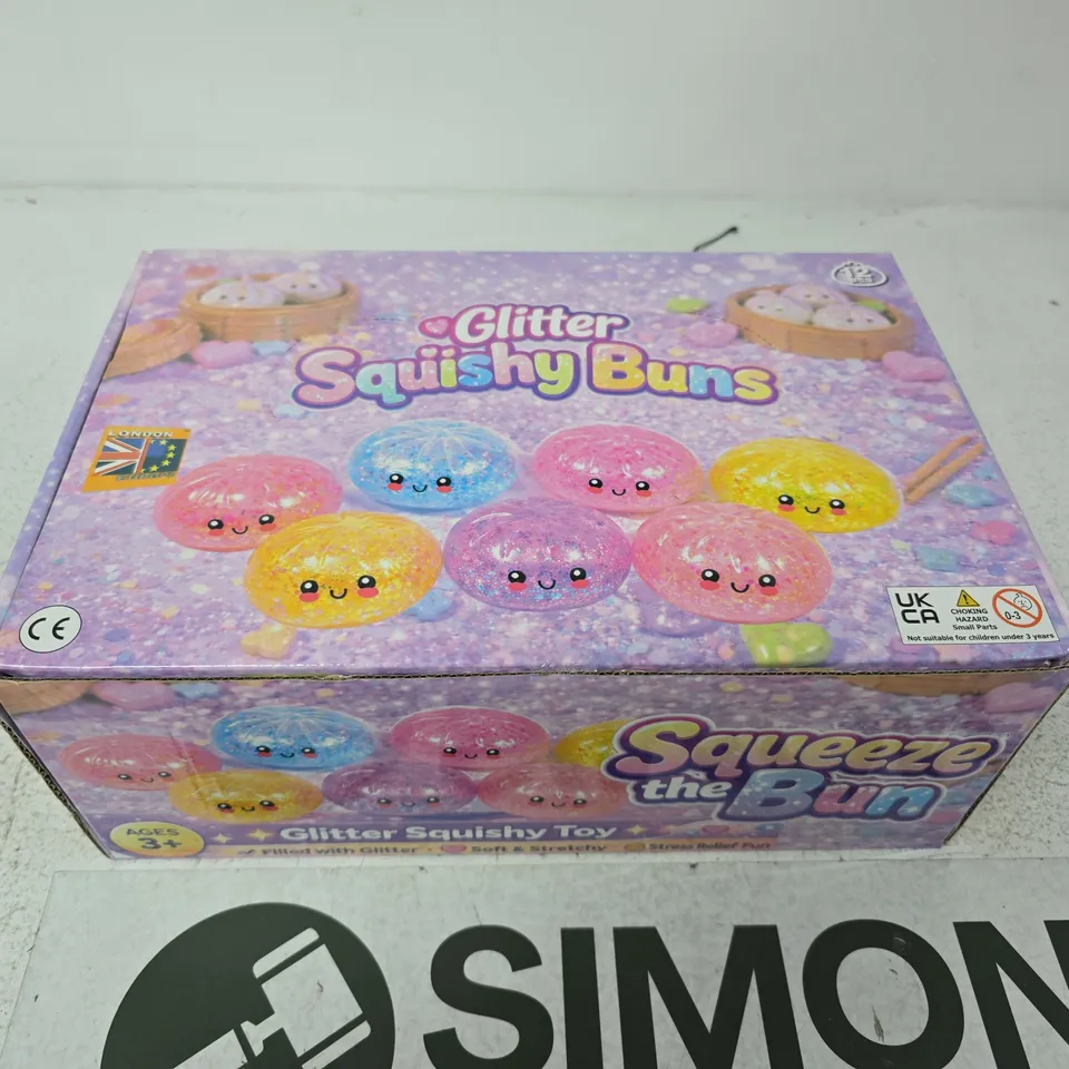 GLITTER SQUISHY BUNS – 12 PER BOX