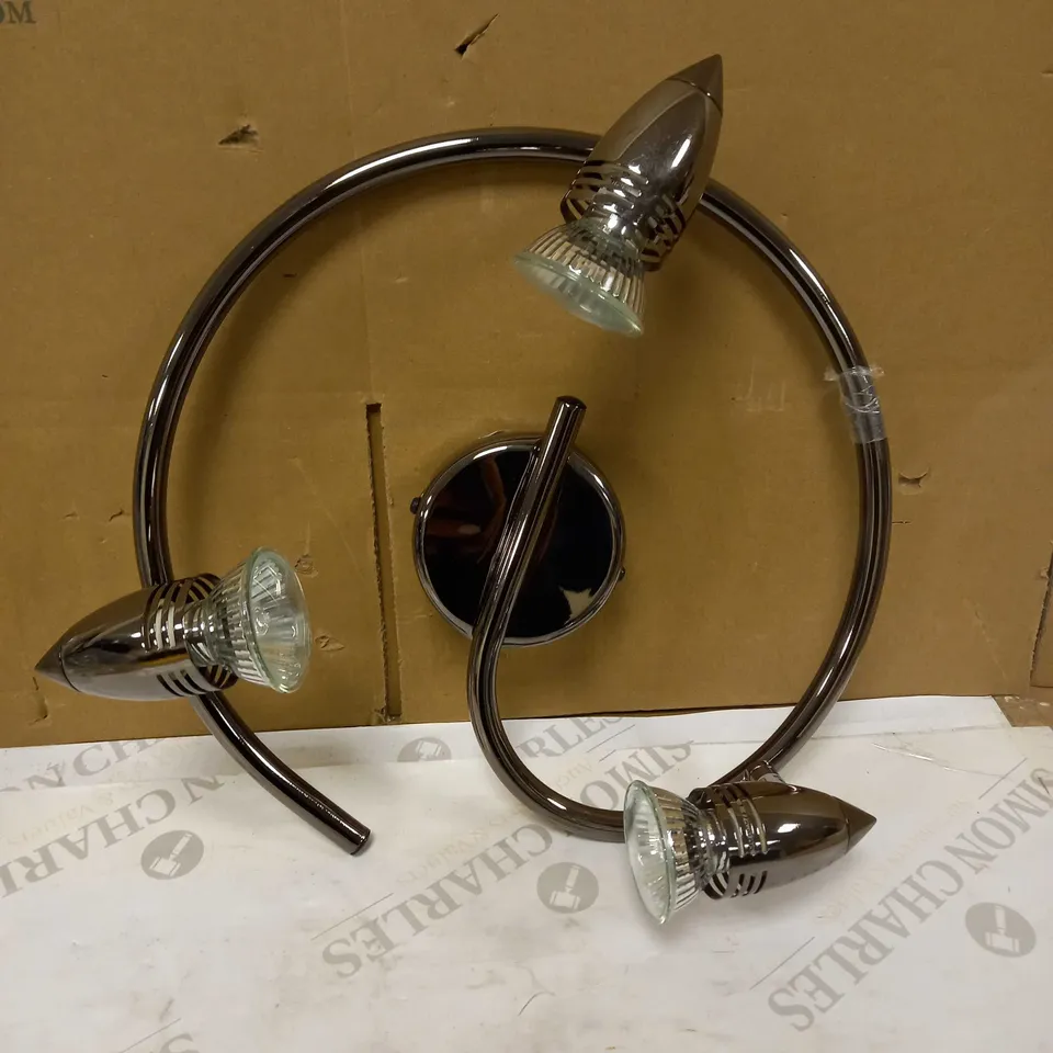 3-LIGHT SEMI-FLUSH DARK CHROME