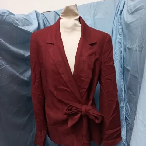 ZARA WOMEN'S BURGUNDY BLAZER – EU M / US M (MADE IN MOROCCO)