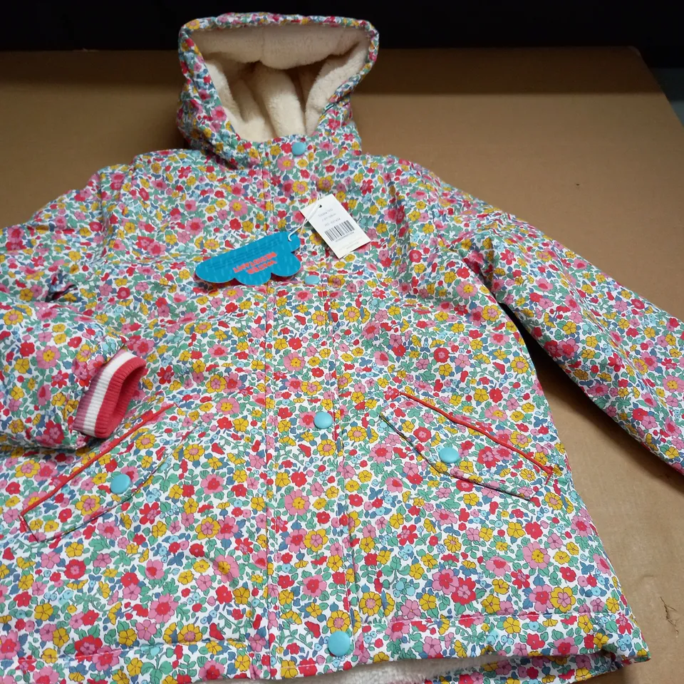 MINI BODEN FORAL GIRLS COAT - 7-8 YRS