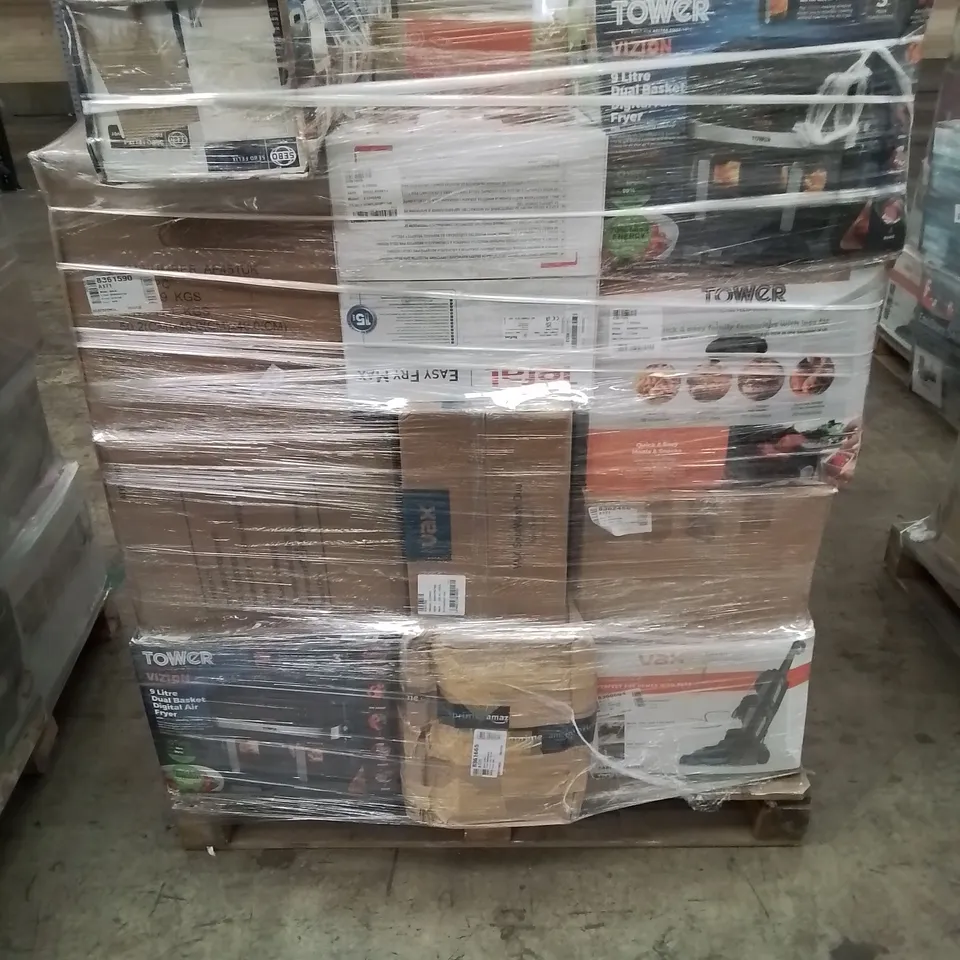 PALLET OF APPROXIMATELY 25 UNPROCESSED RAW RETURN HOUSEHOLD AND ELECTRICAL GOODS TO INCLUDE;