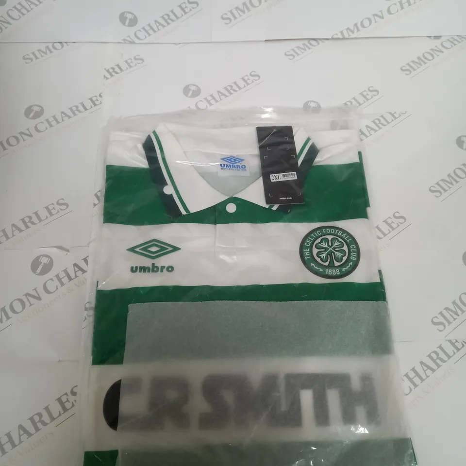 BAGGED RETRO CELTIC FC HOME SHIRT SIZE 2XL