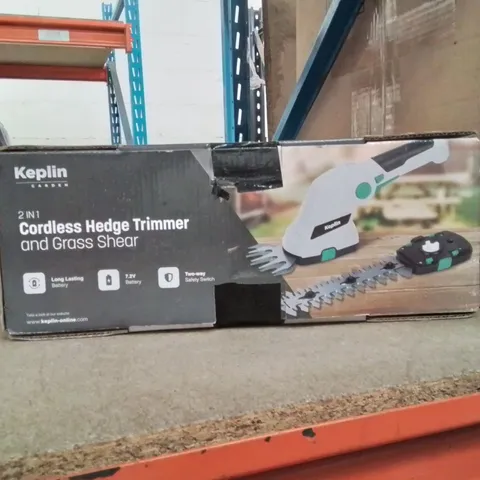 BOXED KEPLIN 2 IN 1 CORDLESS HEDGE TRIMMER