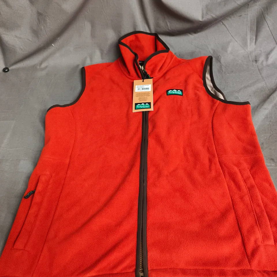RIDGELINE MENS KODIAK GILET RUSSET, SIZE L
