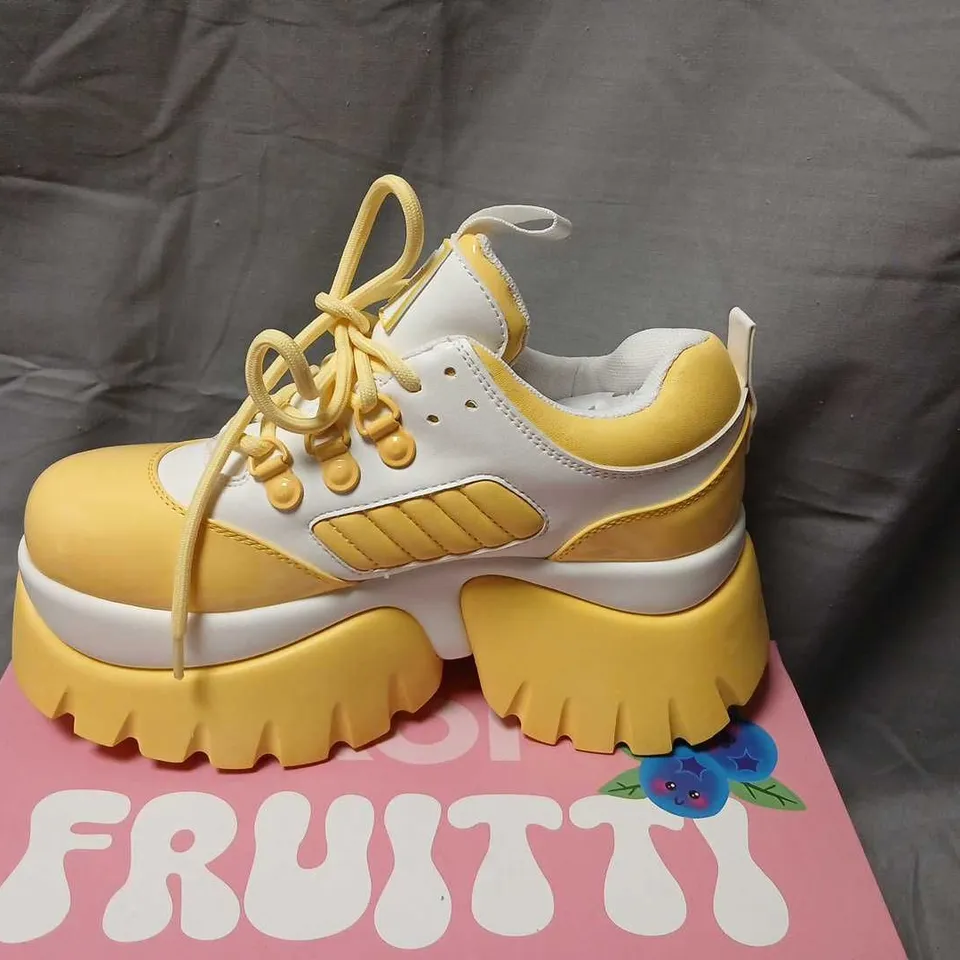 KOI FRUITTI TUTTI BANANA MILKSHAKE TRAINERS – YELLOW, UK5