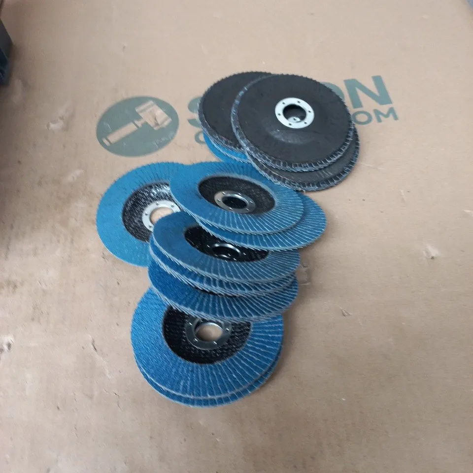 TOTE OF APPROXIMATELY 15 ASSORTED ITEMS TO INCLUDE:  SANDING WHEELS 