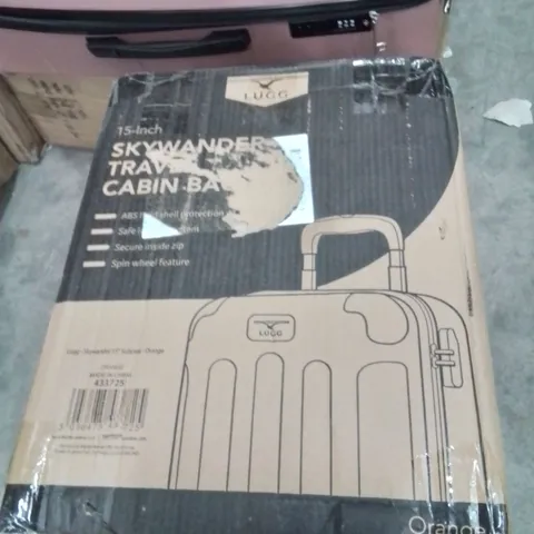 BOXED LUGG 15INCH SKYWANDER TRAVEL CABIN BAG ORANGE 