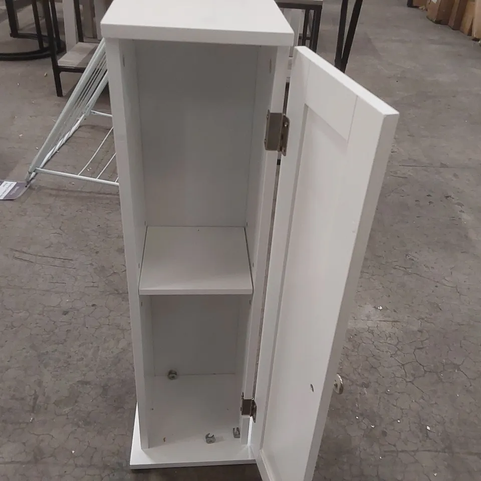 SMALL WOODEN 1 DOOR CABINET - WHITE