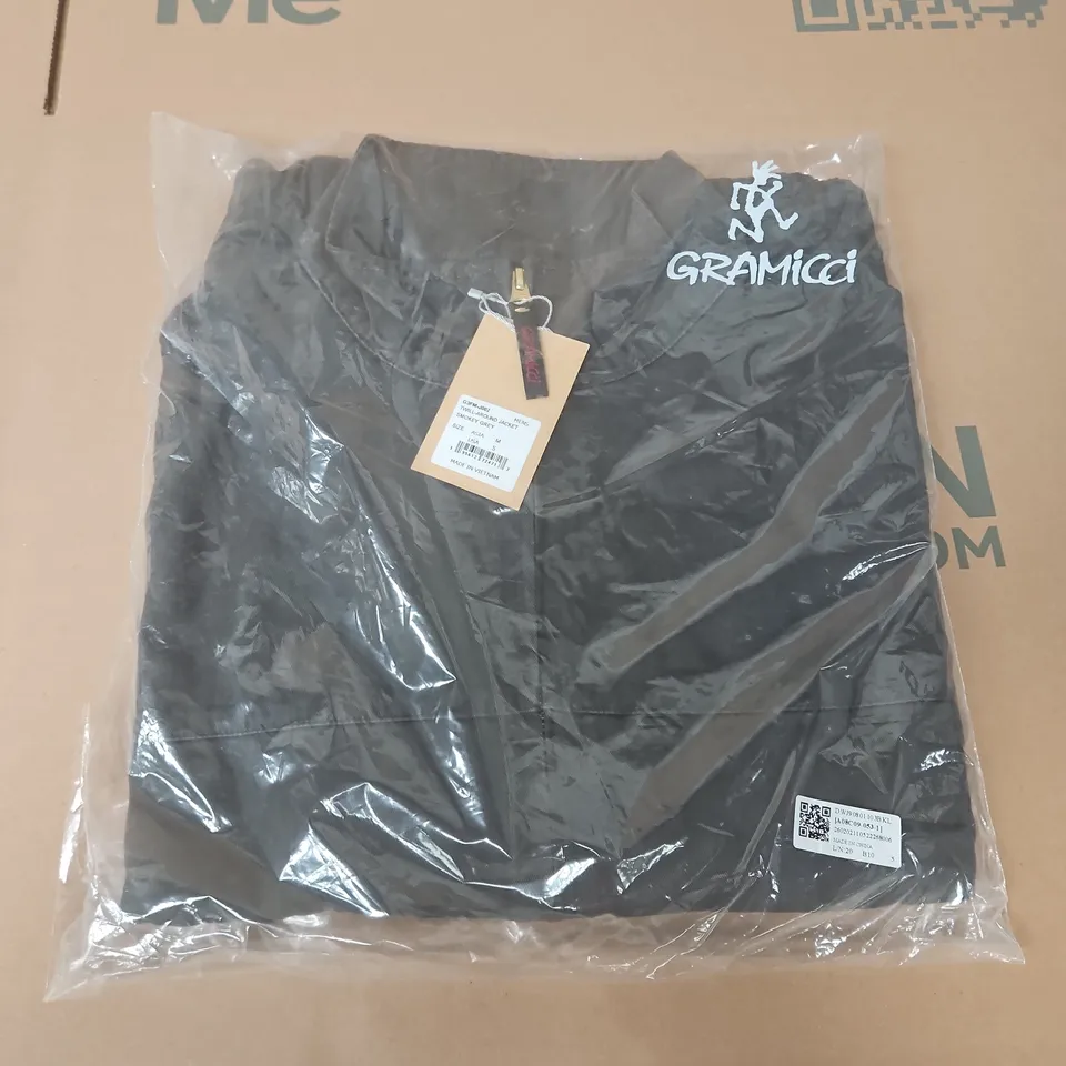 BAGGED GRAMICCI TWILL-AROUND JACKET IN SMOKEY GREY - USA SMALL