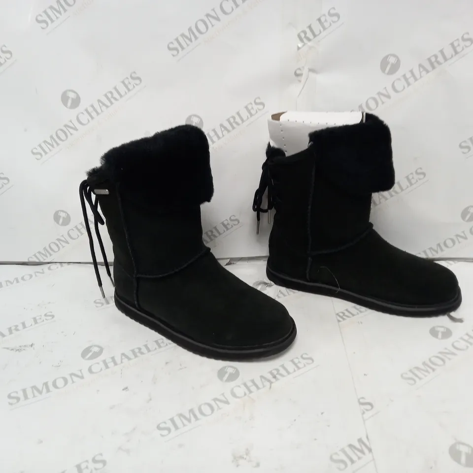 EMU BIRDWOOD BOOTS SIZE 4 BLACK - BOXED 