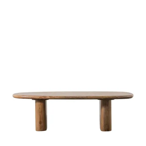 BOXED SOLID WOOD BLOCK COFFEE TABLE (1 BOX)