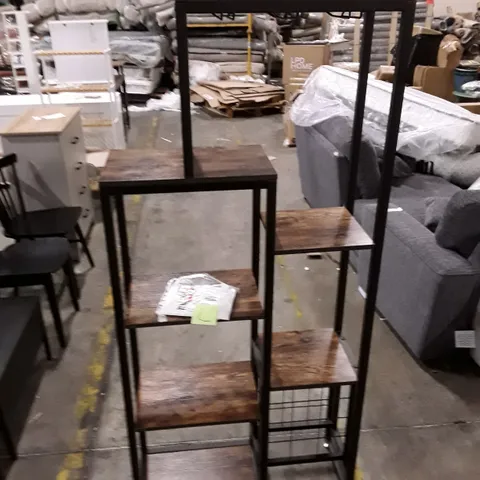 TANEYBROWN 5 - TIER FREESTANDING FLOOR WINE RACK WITH GLASS HOLDER