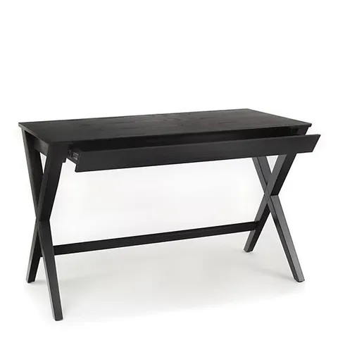 BOXED WRITEX DESK 1 DRAWER IN BLACK LACQUERED OAK VENEER