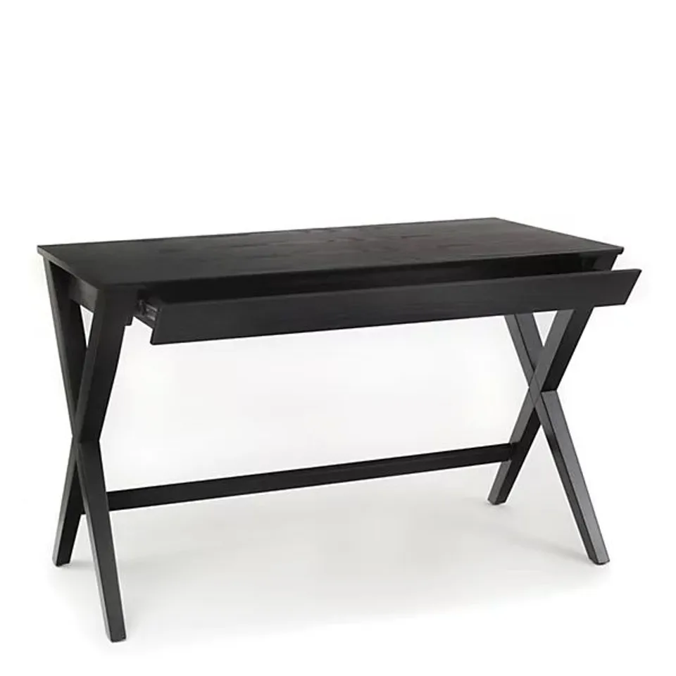 BOXED WRITEX DESK 1 DRAWER IN BLACK LACQUERED OAK VENEER