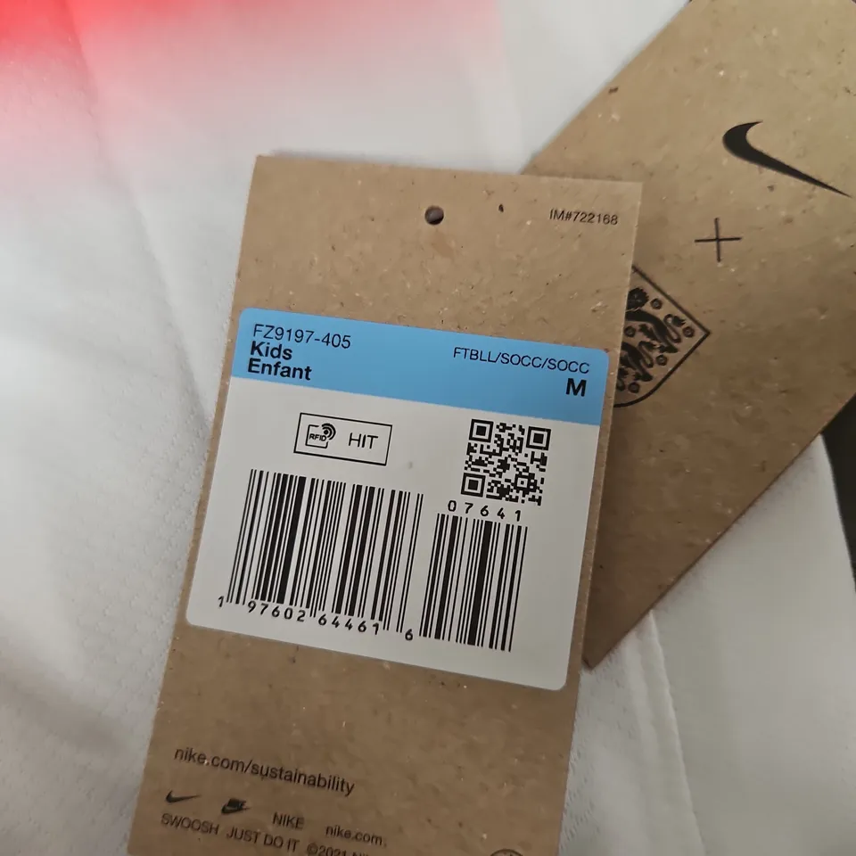 NIKE ENGLAND KIDS FOOTBALL SHIRT – BRONZE #2 (SIZE KIDS M)