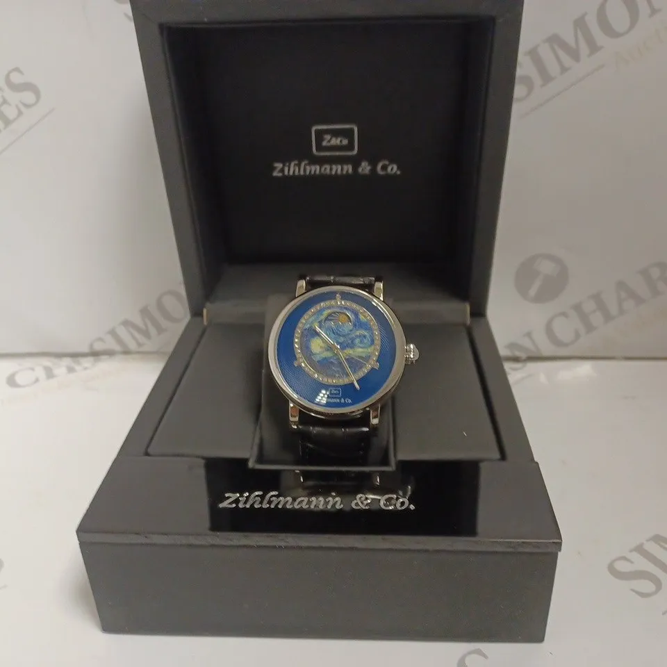 BOXED ZIHLMANN AND CO LUXURY ATUOMATIC WATCH - 3ATM WATER RESISTANT - STAINLESS STEEL STRAP 