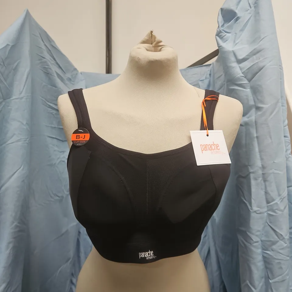 PANACHE SPORT BLACK NON-WIRED SPORTS BRA – UK 40D