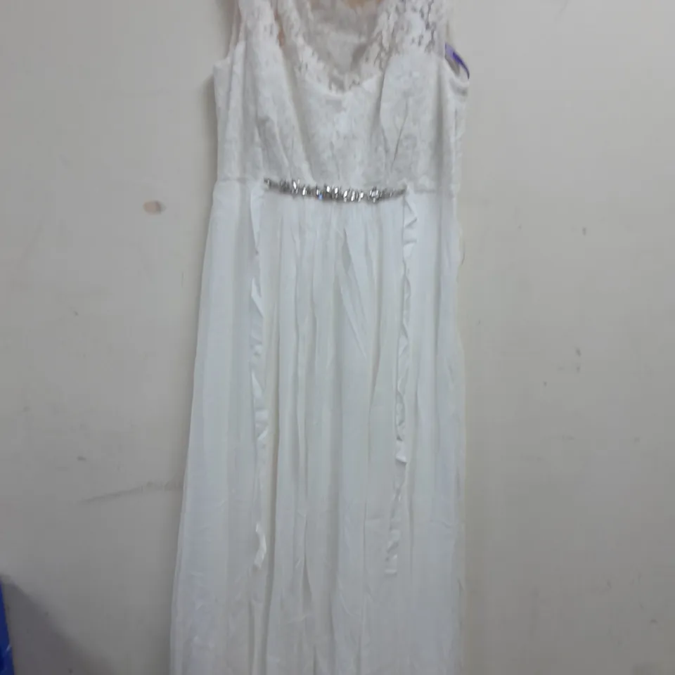LUXE BY SERAPHINE EYELASH NECKLINE BRIDAL GOWN - UK 10