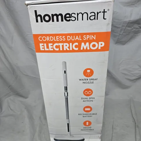 HOMESMART CORDLESS DUAL SPIN ELECTRIC MOP – BOXED