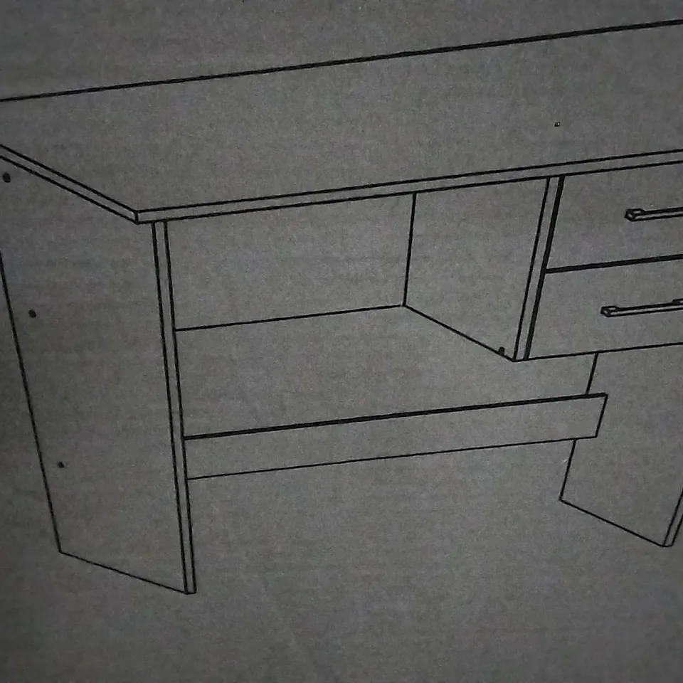 BOXED RYAN DESK WHITE