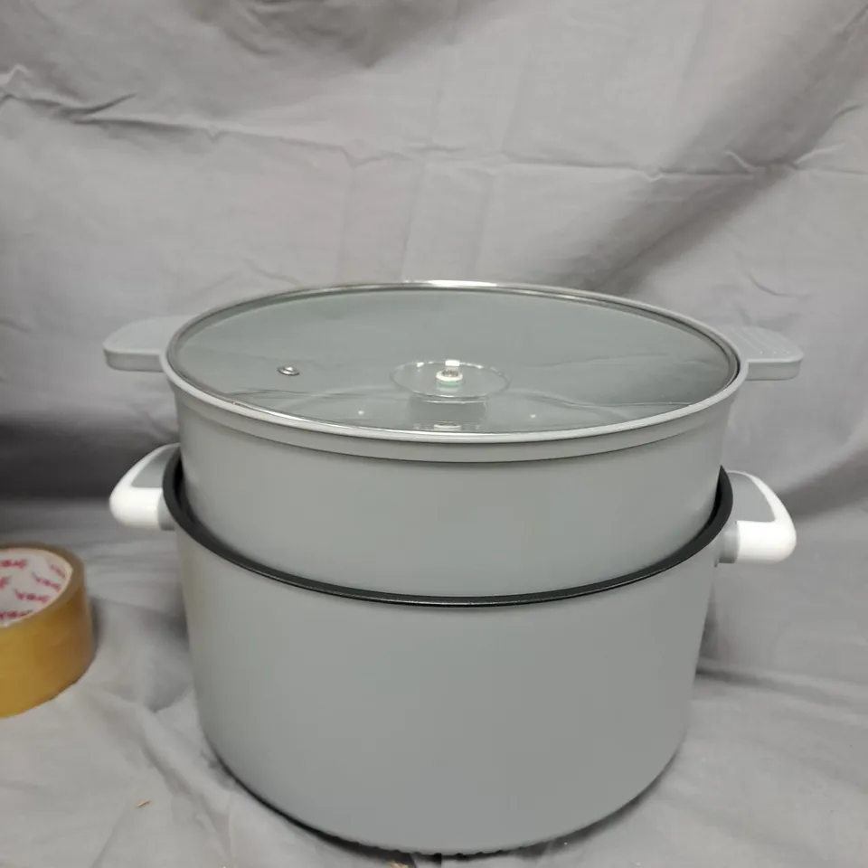 HOMESMART ELECTRIC HOT POT & STEAMER – GREY