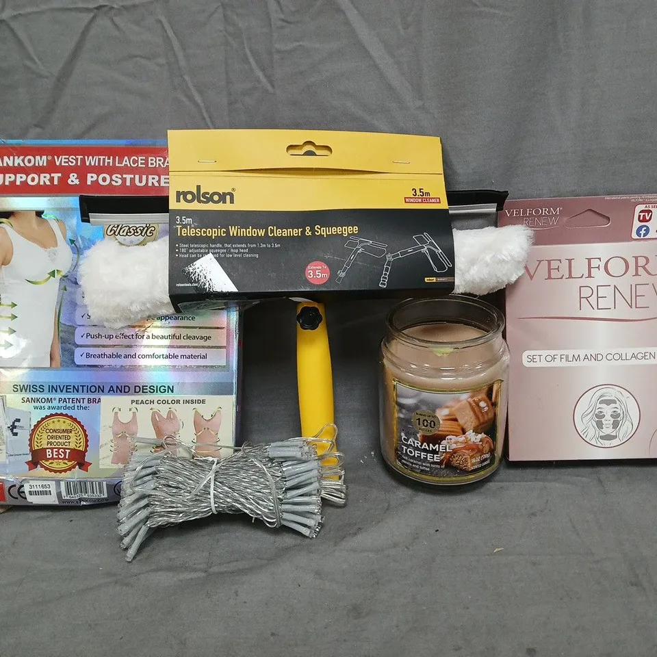 BOX OF APPROXIMATELY 10 ASSORTED HOUSEHOLD AND FASHION ITEMS IN VARIOUS STYLES, SIZES, AND COLOURS - COLLECTION ONLY