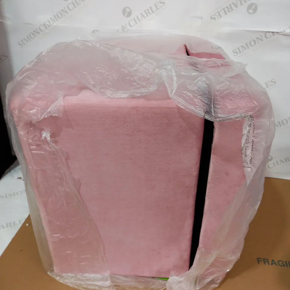 ALISON CORK SQUARE VELVET FOOT STOOL