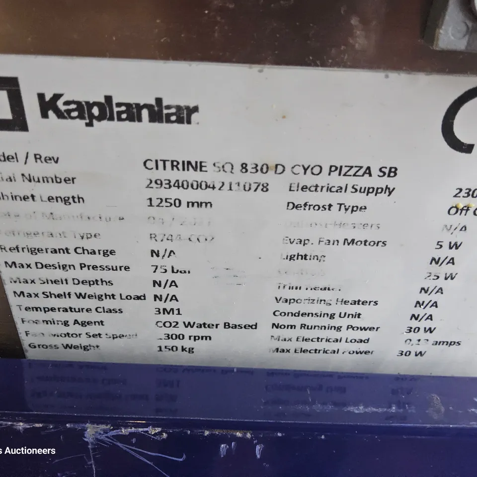 KAPLANLAR CITRINE SQ 830D CYO PIZZA COUNTER