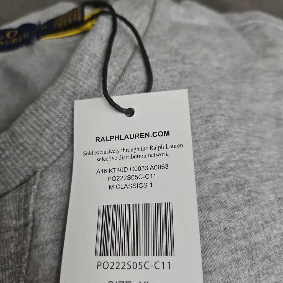 RALPH LAUREN POLO SWEATSHIRT - GREY - SIZE XL