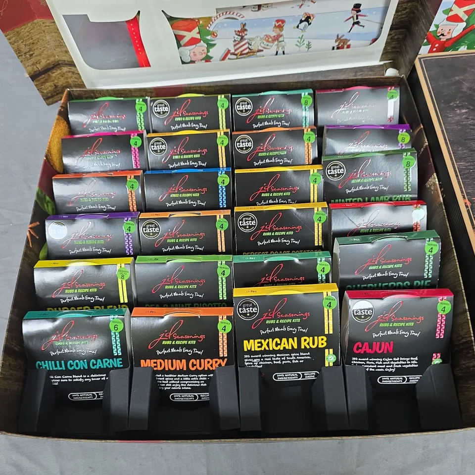 LOT OF 3 ASSORTED FOOD BASED ADVENT CALENDARS TO INCLUDE BONNE MAMAN AND TILZ COLLECTION