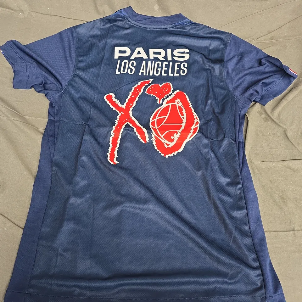 UK SIZE L NIKE PARIS SAINT-GERMAIN FOOTBALL JERSEY – MEN'S, PARIS LOS ANGELES DESIGN