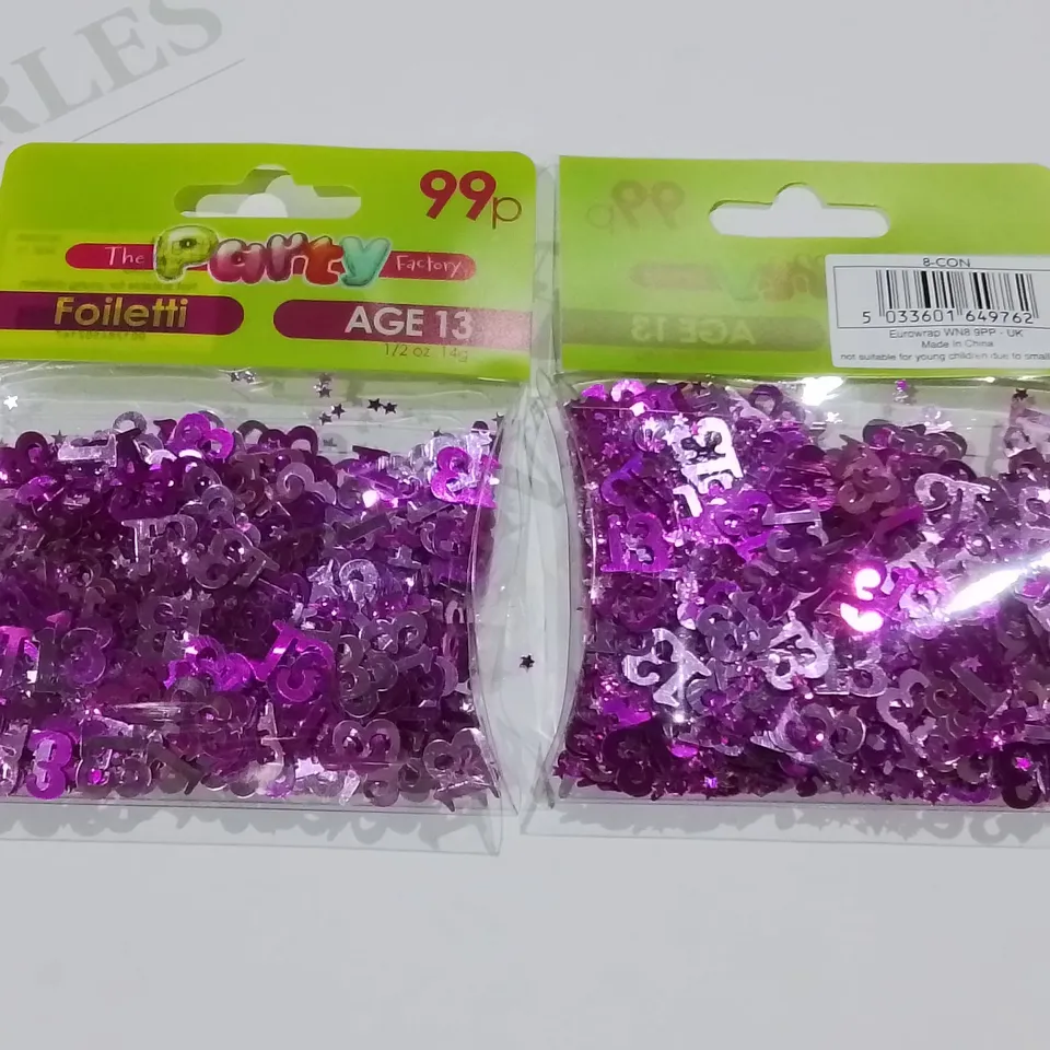 LOT OF 144 BRAND NEW 14G PACKS OF AGE 13 CONFETTI 