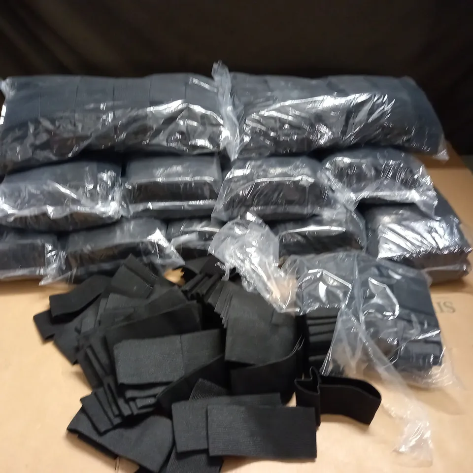 LARGE QUANTITY OF ELASTIC BLACK BANDS - 12 PACKS