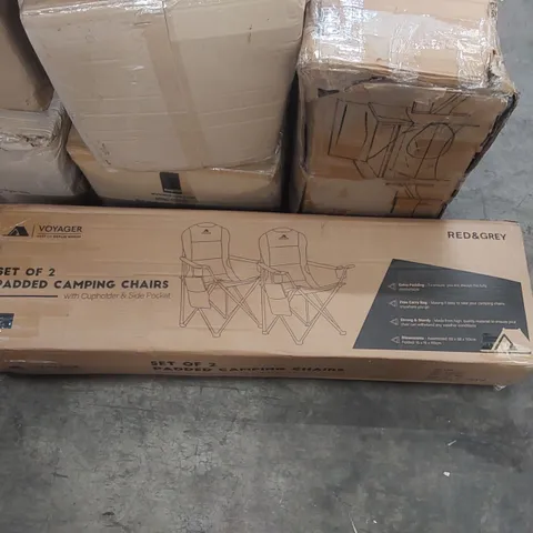 BOXED SET OF 2 VOYAGER PADDED CAMPING CHAIRS