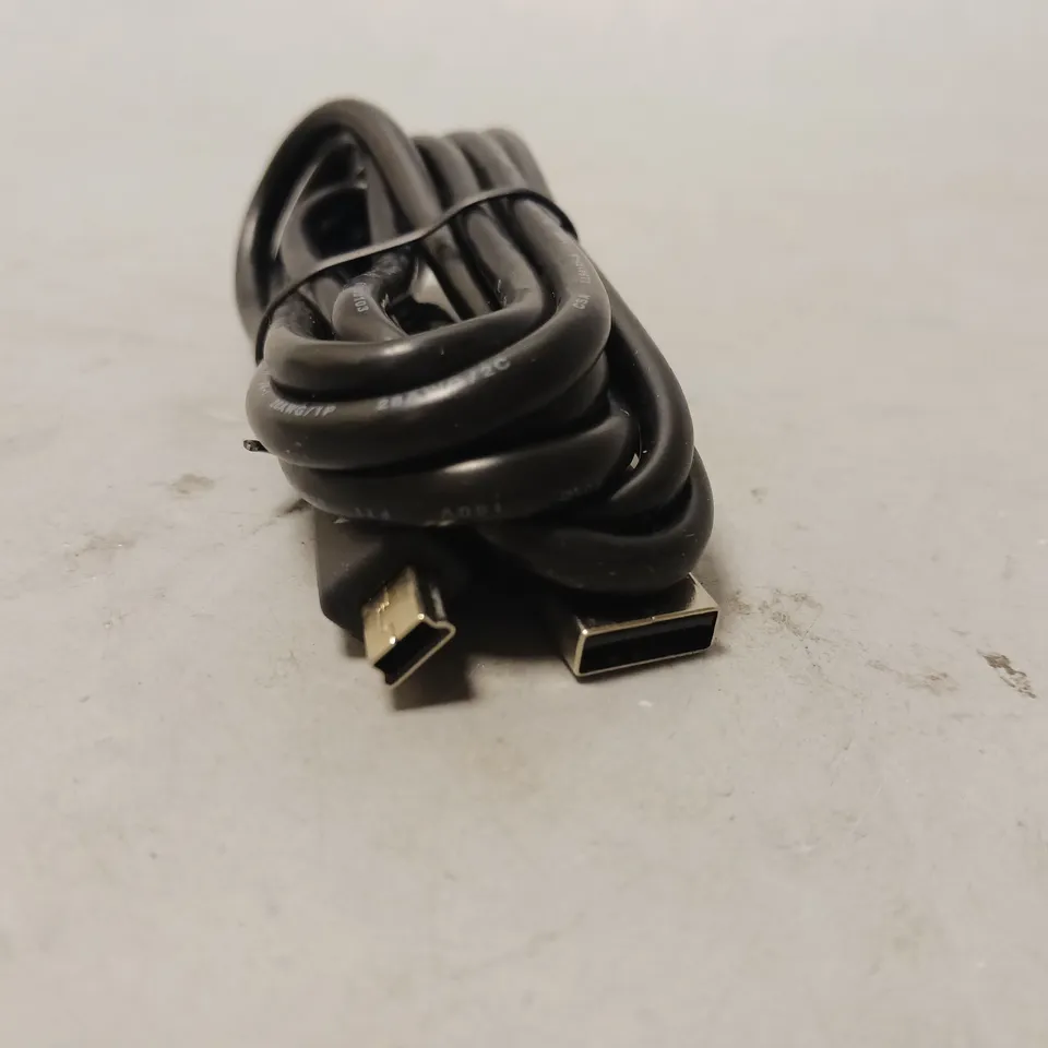 BOX OF APPROX 200 UNBRANDED MINI USB CABLES IN BLACK 