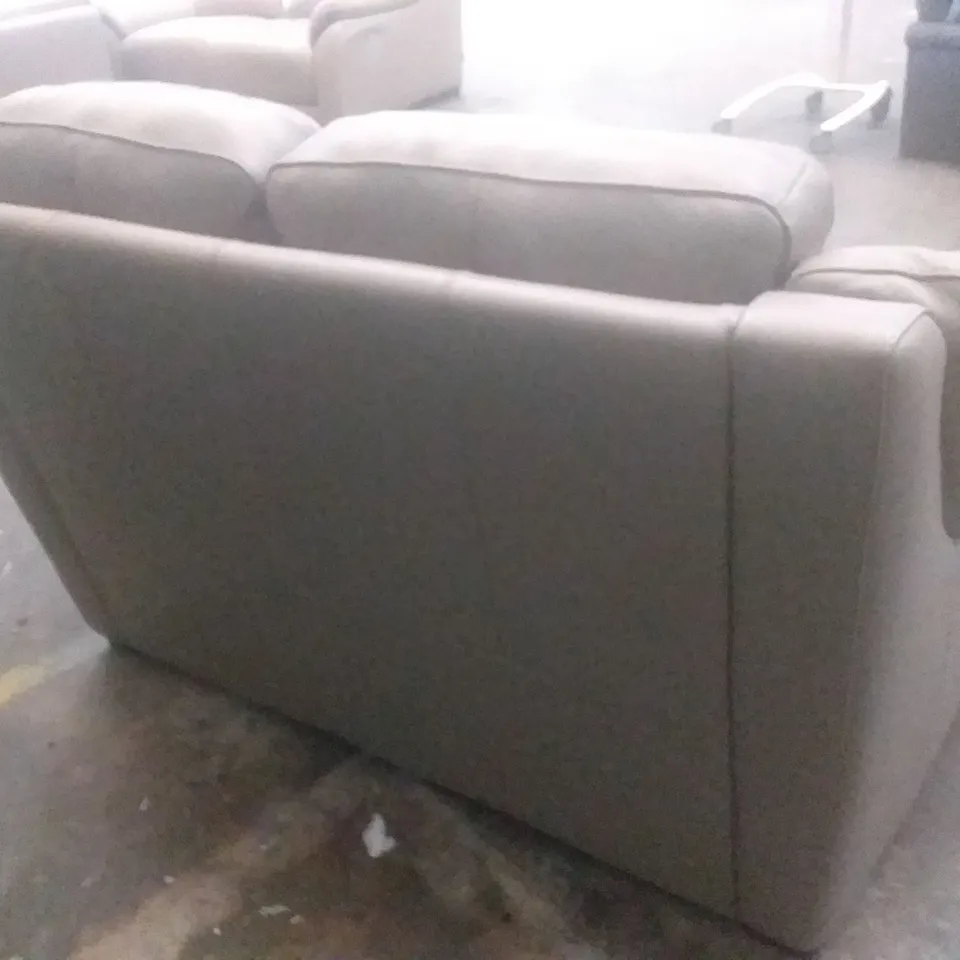 DESIGNER ITALIAN MADE DEGANO BROWN LEATHER TWO SEATER SOFA