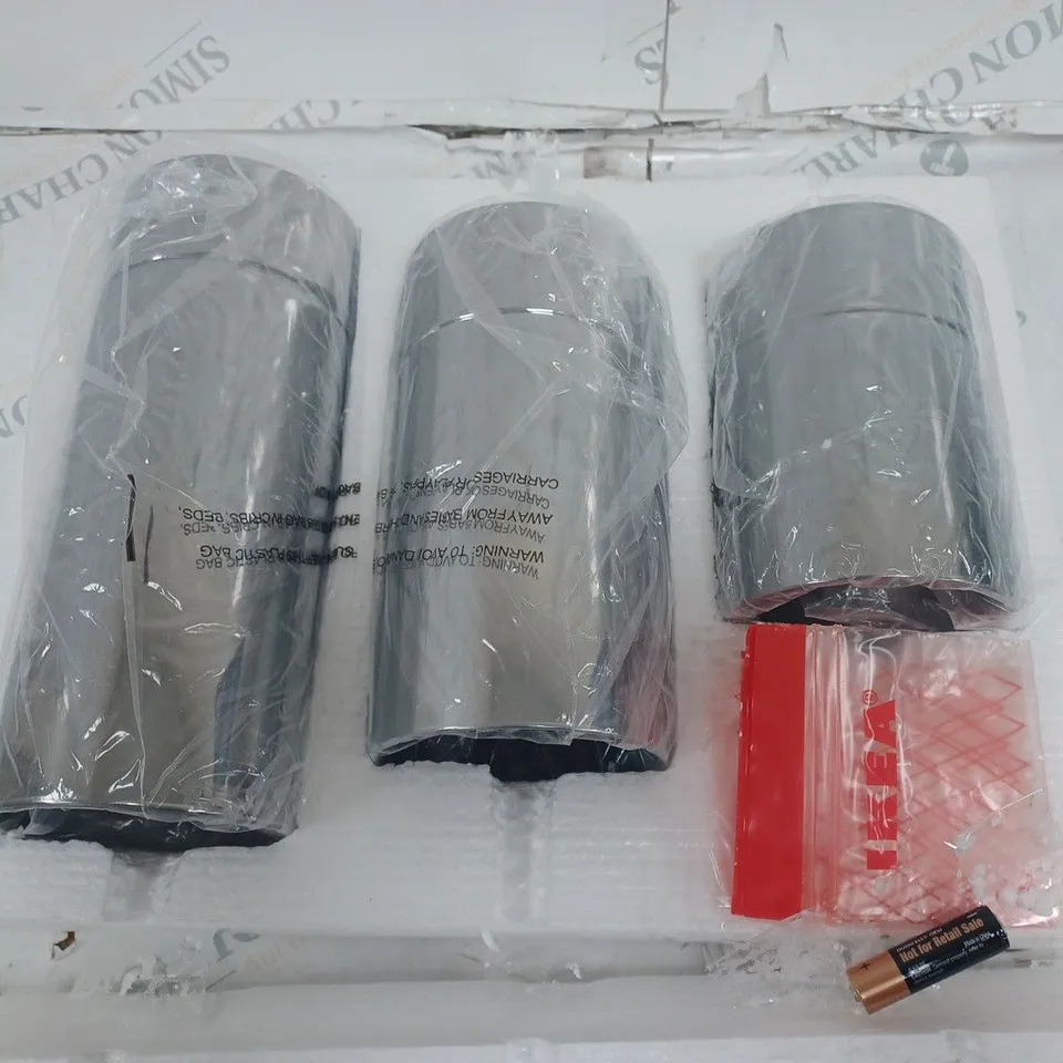 BUNDLE BERRY SET OF WIRE LIGHT GLASS CYLINDER LANTERNS 