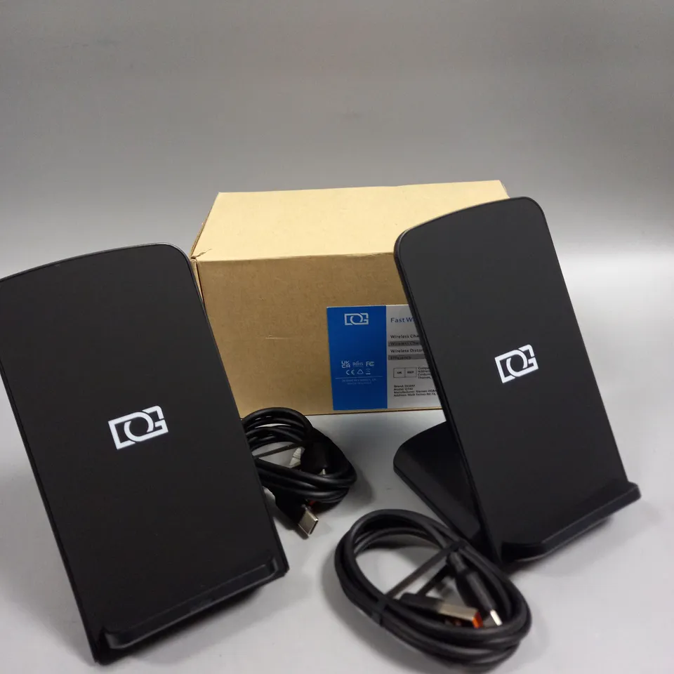 BOXED DGBAY Q740 WIRELESS CHARGING STAND TWIN SET