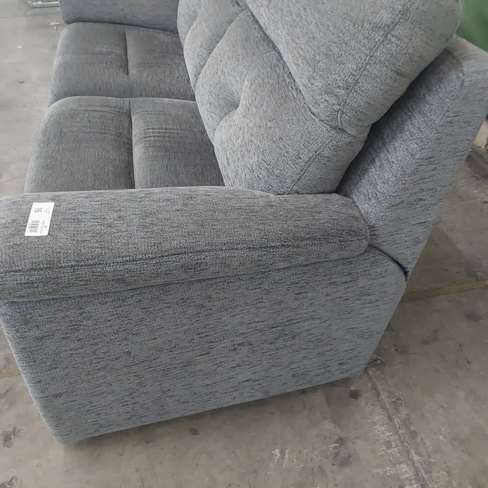 QUALITY BRITISH DESIGNER G PLAN BURFORD THREE SEATER SOFA BOUCLE GREY FABRIC