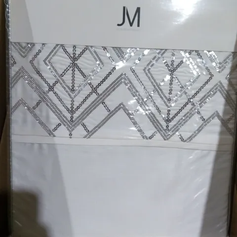BOXED JM BY JULIEN MACDONALD DECO STYLE SEQUIN BEDDING 6 PIECE SET