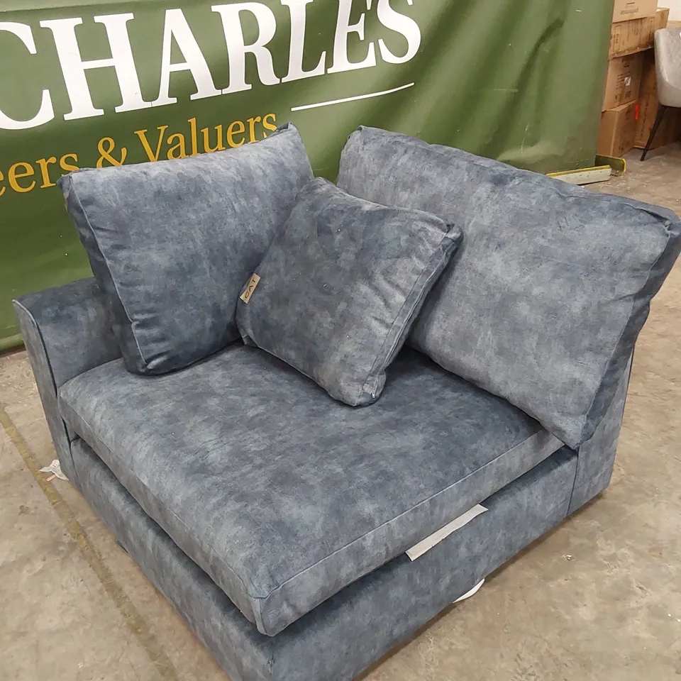 DESIGNER EDEN MODULAR LANA CORNER SOFA PART IN NAVY - INCOMPLETE SOFA PIECE