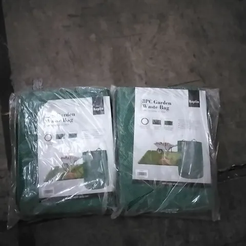 BAGGED KEPLIN 3PC GARDEN WASTE BAG X2 - GREEN 