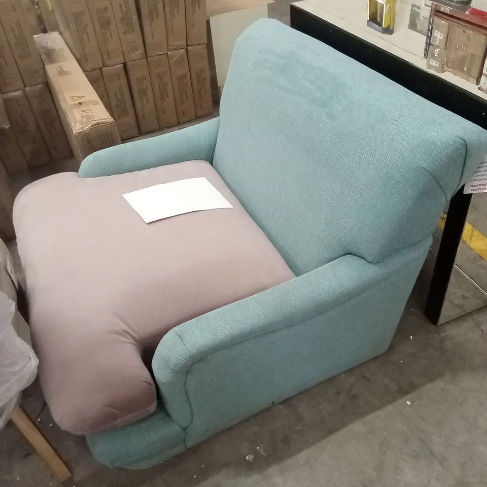 LARGE FABRIC SNUGGLER CHAIR