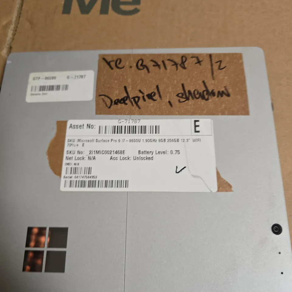 MICROSOFT SURFACE PRO 6 WITH KEYBOARD – I7-8650U, 256GB, 12.3-INCH DISPLAY