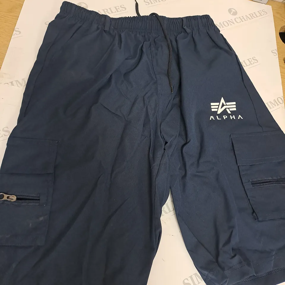 ALPHA NAVY BLUE CARGO SHORTS SIZE XL