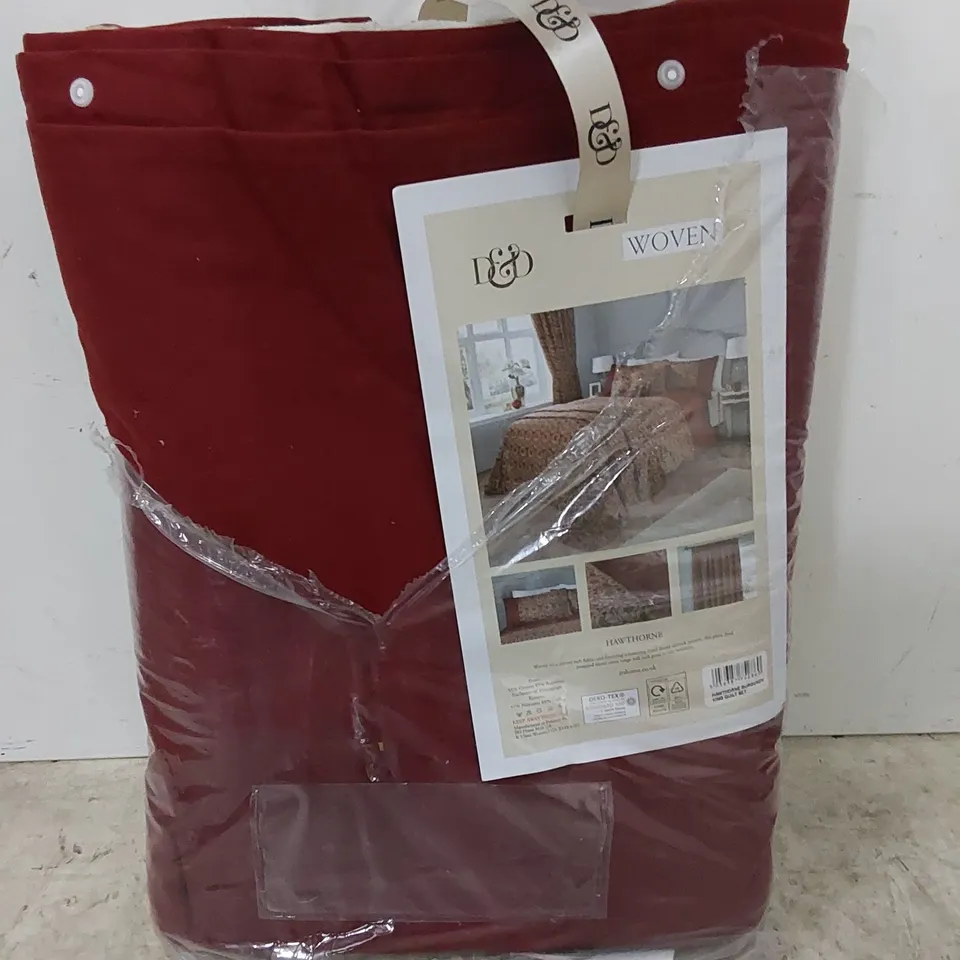 BAGGED SAYER PLAIN WEAVE 142 TC DUVET COVER SET - BURGUNDY // SIZE: KING