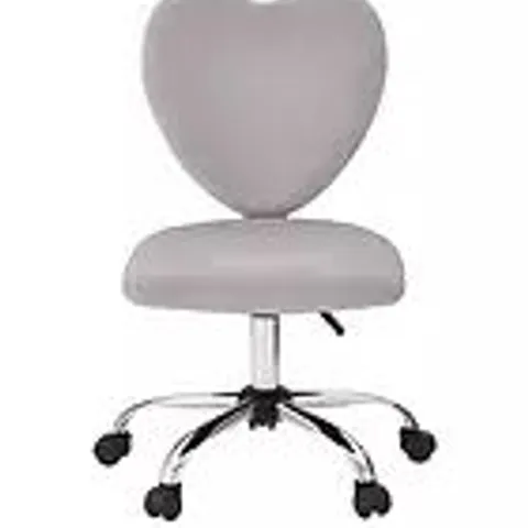 HEART GREY OFFICE CHAIR 