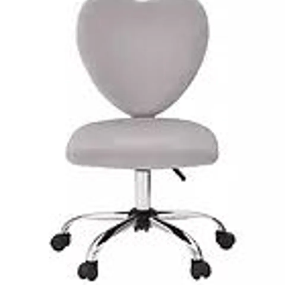 HEART GREY OFFICE CHAIR 