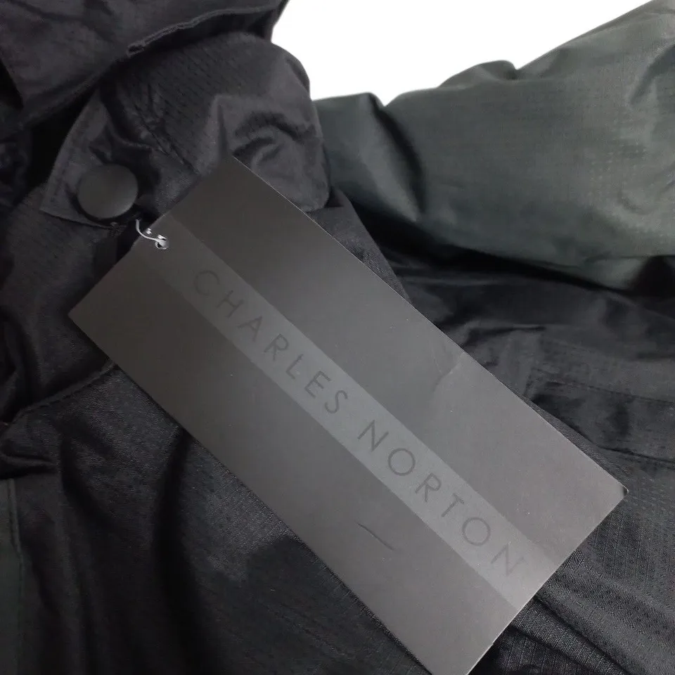 CHARLES NORTON MEN'S WATER-RESISTANT JACKET – BLACK/GREY, SIZE M