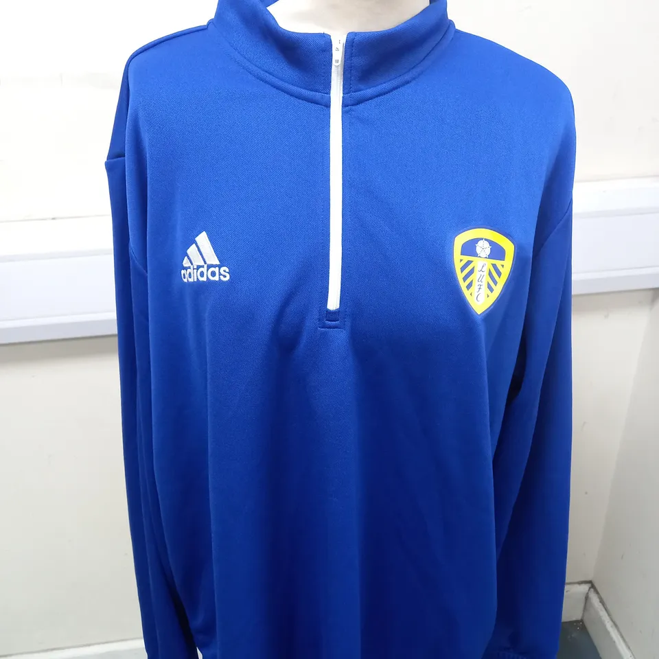 LEEDS UNITED FC 1/2 ZIPPED TRAINING SHIRT SIZE XL